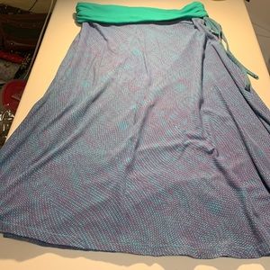 Alpine Design Blue Turquoise and Purple A-Line Skirt Size Large